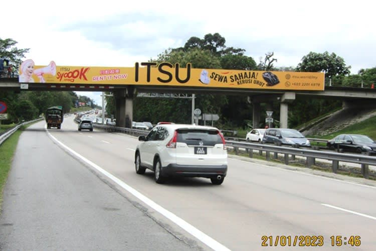 1 Sided Overhead Bridge Billboard at NSE KM340.62, Bidor, Perak (SB)