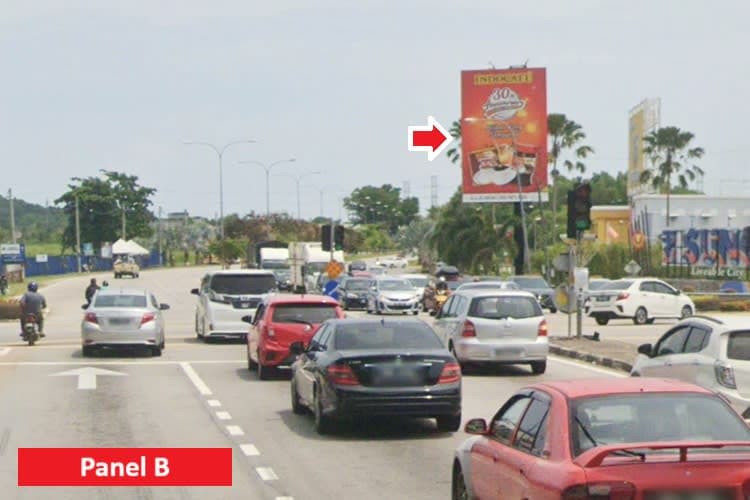 2 Sided Vertical Minipole Billboard at Jalan Bakar Arang / Jalan Lencongan Barat, Sungai Petani, Kedah (beside TF Value Mart)