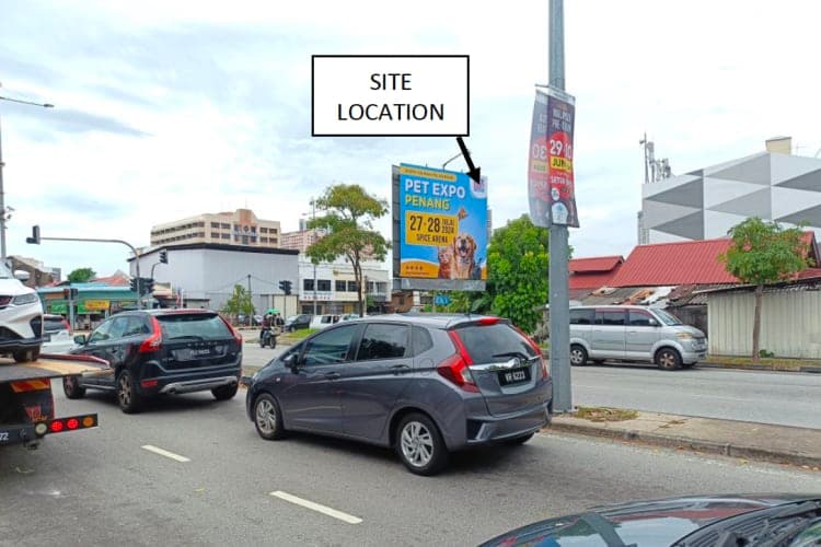 1 Sided Minipole Billboard at Jalan Sungai Pinang / Jalan Jelutong, George Town, Penang (to town [B])