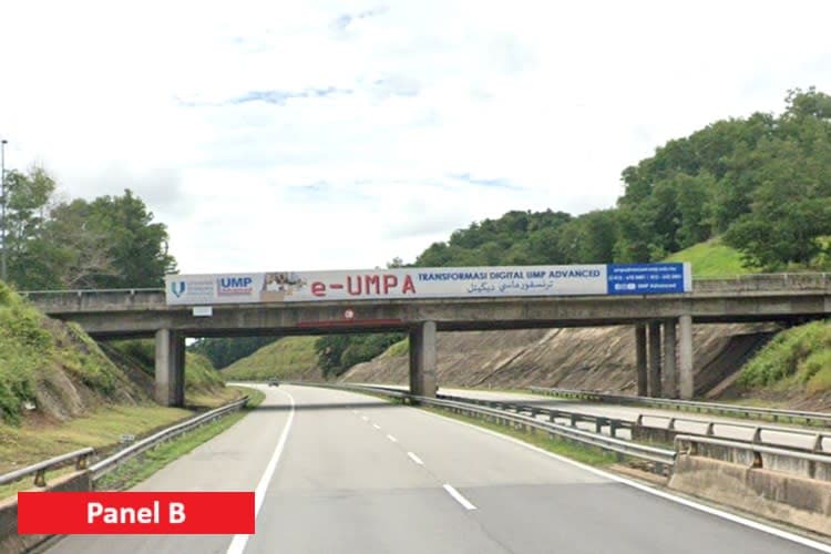 2 Sided Overhead Bridge Billboard at East Coast Highway KM 168.9, Maran, Pahang