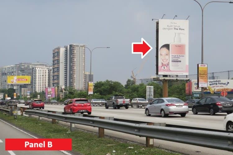 Vertical Unipole Billboard at Federal Highway KM17.5, Subang Jaya, Selangor