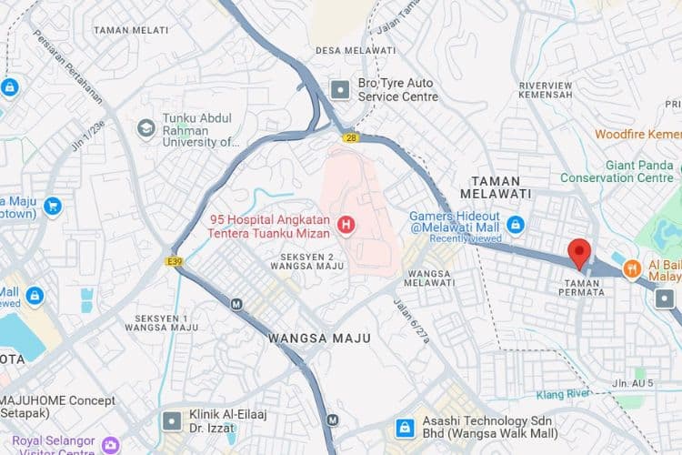 2 Sided Horizontal Unipole Billboard at MRR2 Highway KM19.9, Taman Melawati, Ampang Jaya, Kuala Lumpur