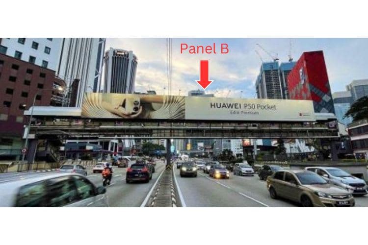 2 Sided Overhead Bridge Billboard at Jalan Tun Razak, Kuala Lumpur (next to Menara Tan & Tan)