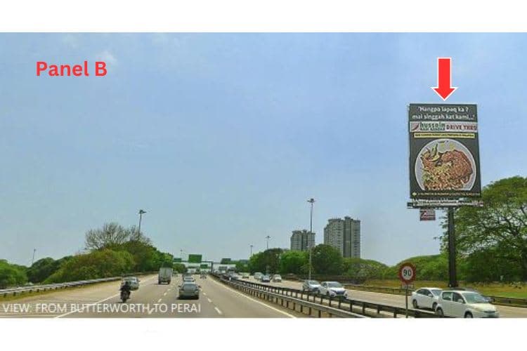 2 Sided Vertical Unipole Billboard at NSE KM137.7, Perai, Penang (near Penang 1st Bridge Toll Plaza)