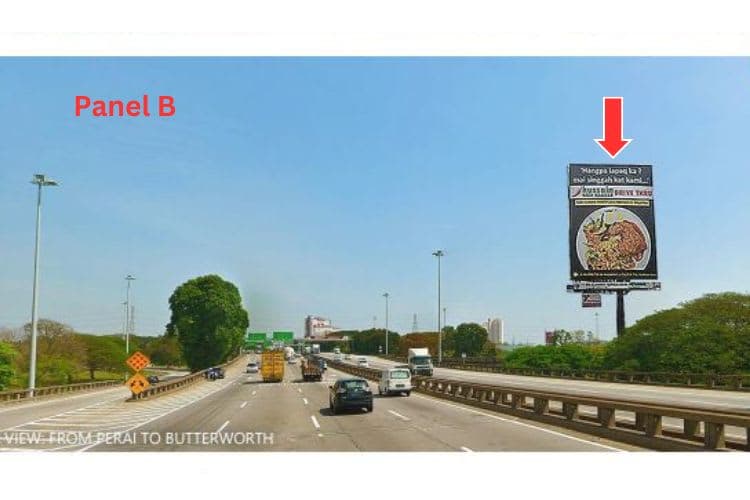 2 Sided Vertical Unipole Billboard at NSE Highway KM 138.1, Perai, Penang (near Penang 1st Bridge Toll Plaza)