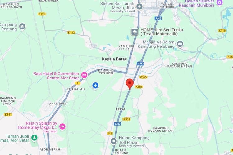 2 Sided Vertical Minipole Billboard at NSE Highway KM 37.2, Kepala Batas, Kedah