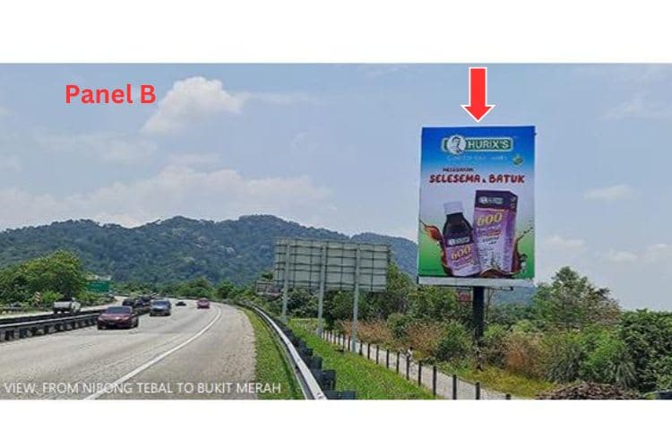 2 Sided Vertical Minipole Billboard at NSE Highway KM 192.9, Bukit Merah, Gunung Semanggol, Perak