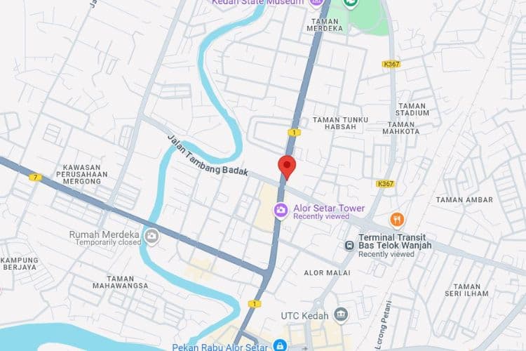2 Sided Vertical Minipole Billboard at Darul Aman Highway / Jalan Teluk Wanjah, Alor Setar, Kedah (infront Aman Central Mall)