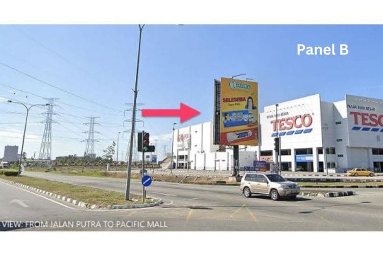 2 Sided Vertical Minipole Billboard at Sultanah Bahiyah Highway / Jalan Bandar Baru Mergong, Alor Setar, Kedah (infront Lotus's Mergong)