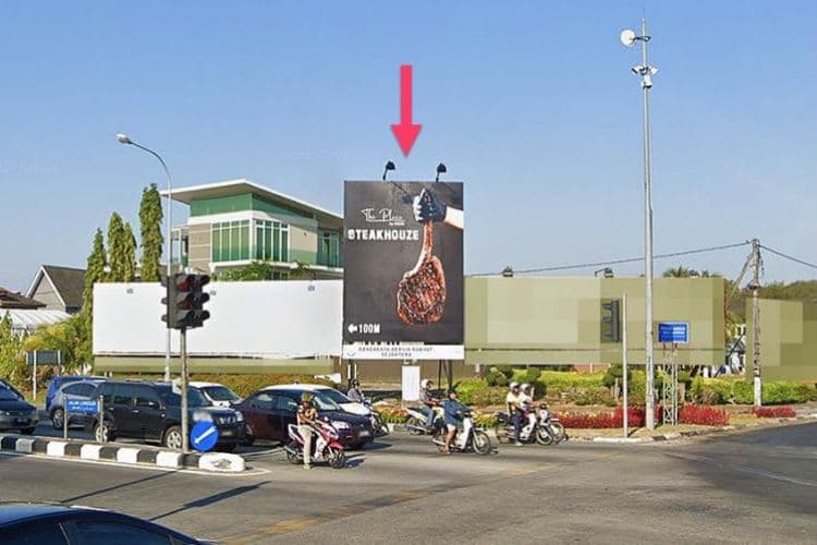 1 Sided Vertical Minipole Billboard at Jalan Sultanah / Jalan Langgar, Alor Setar, Kedah (near Toll Plaza Utara Alor Setar)