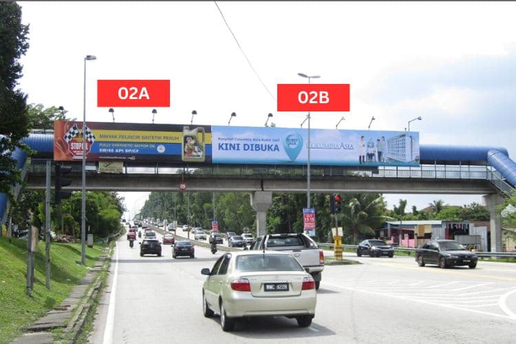 1 Sided Overhead Bridge Billboard at Jalan Puchong, Petaling Jaya, Selangor