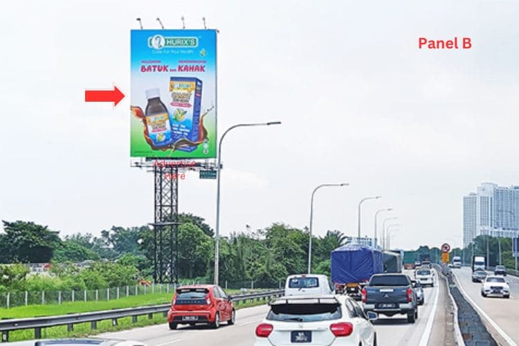 2 Sided Vertical Unipole Billboard at NSE Highway KM145.2, Juru, Penang