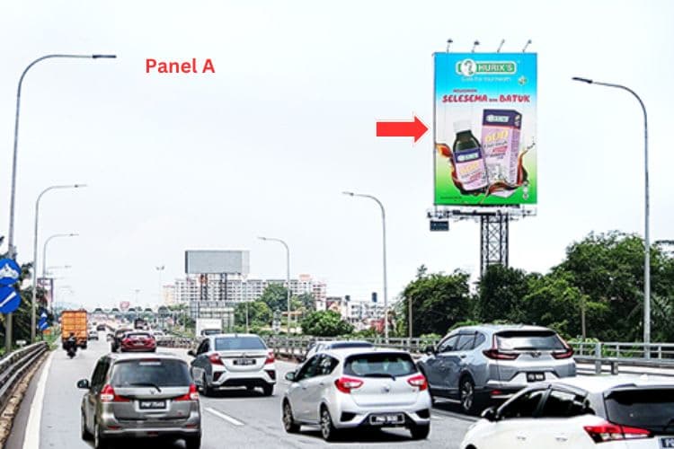 2 Sided Vertical Unipole Billboard at NSE Highway KM145.2, Juru, Penang