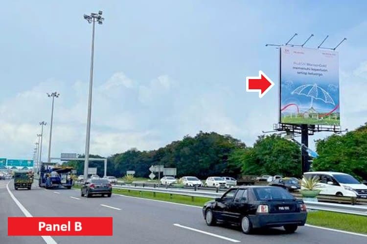 2 Sided Vertical Unipole Billboard at Penang 1st Bridge, Perai, Penang (infront Plaza Tol Perai)