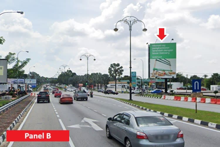 2 Sided Vertical Minipole Billboard at Jalan Badlishah / Jalan Ria, Sungai Petani, Kedah