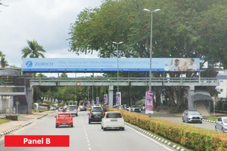 2 Sided Overhead Bridge Billboard at Jalan Tun Abang Haji Openg, Kuching, Sarawak (near SMK St Joseph)