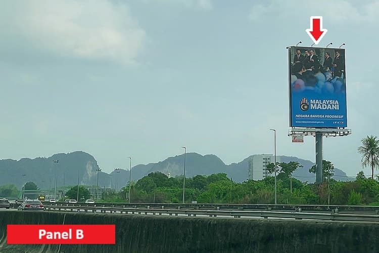 2 Sided Vertical Unipole Billboard at NSE KM279.8, Ipoh, Perak (near Ipoh Selatan Toll Plaza)