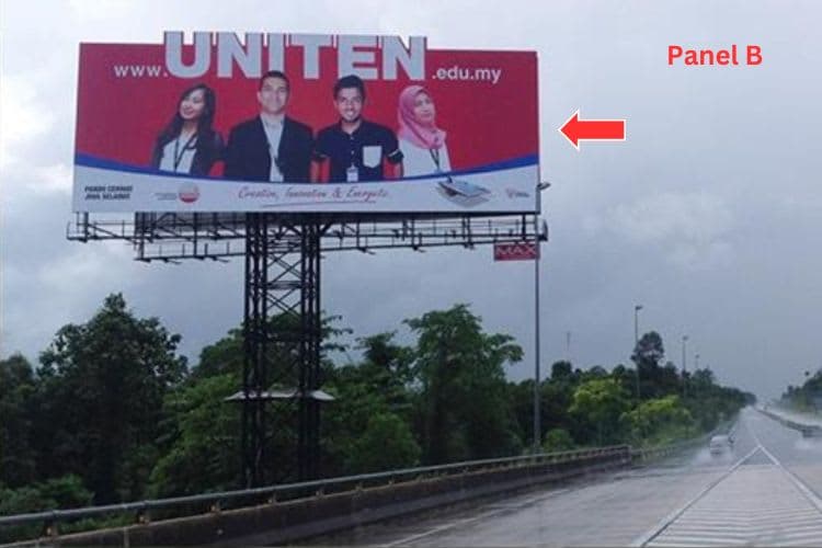 2 Sided Horizontal Unipole Billboard at East Coast Expressway KM 216, Gambang, Pahang