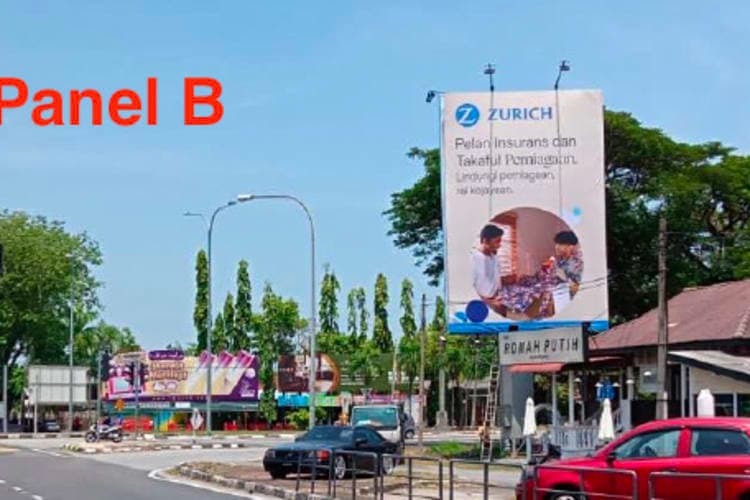 2 Sided Vertical Minipole Billboard at Jalan Kuala Kedah / Sultan Abdul Halim Highway, Alor Setar, Kedah