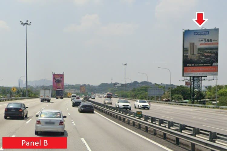 2 Sided Vertical Unipole Billboard at NSE Highway KM454.1, Sungai Buloh, Selangor (near Sungai Buloh Toll Plaza Utara)