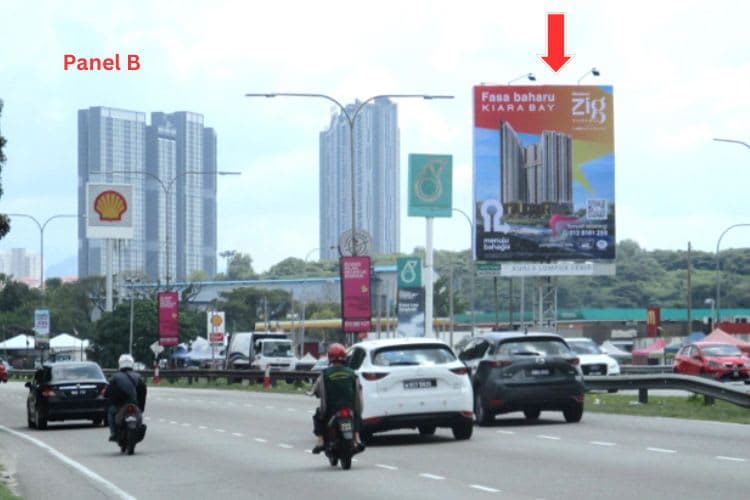 2 Panel Vertical Minipole Billboard at MRR2 Highway / Kepong, Kuala Lumpur (near PPAM Metropolitan Kepong)