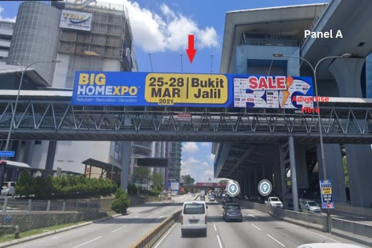 2 Sided Overhead Bridge Billboard at CKE Highway, Taman Connaught, Cheras, Kuala Lumpur (near Taman Connaught MRT Station)