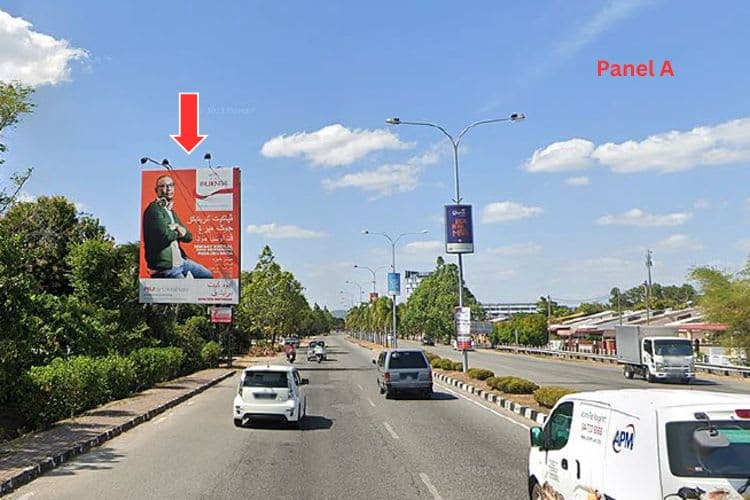 2 Sided Vertical Minipole Billboard at Sultanah Bahiyah Highway, Alor Setar, Kedah
