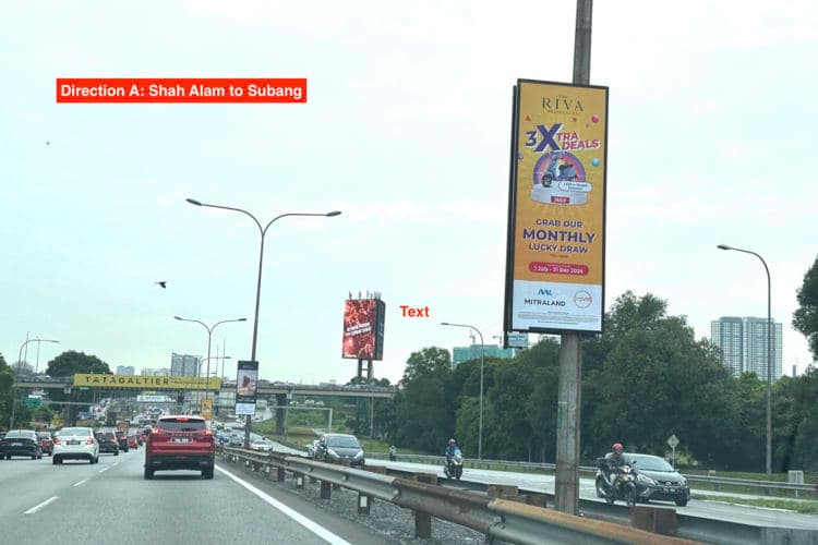 1 Panel Fixed Panel Street Bunting Billboard at Federal Highway, Shah Alam, Selangor (Shah Alam <=> Subang Jaya)