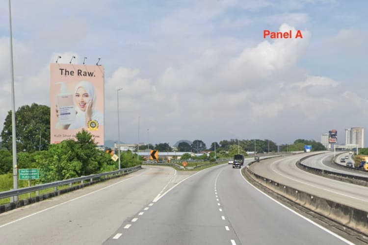2 Sided Vertical Unipole Billboard at NSE KM276.7, Tambun, Ipoh, Perak