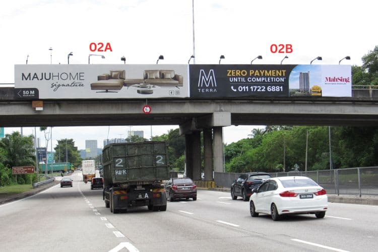 1 Sided Overhead Bridge Billboard at USJ 23, LDP Highway, Putra Heights, Subang Jaya, Selangor