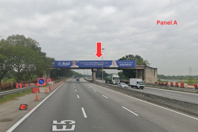 2 Sided Overhead Bridge Billboard at KESAS Highway KM23.6, Klang, Selangor