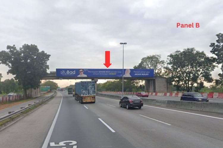 2 Sided Overhead Bridge Billboard at KESAS Highway KM23.6, Klang, Selangor