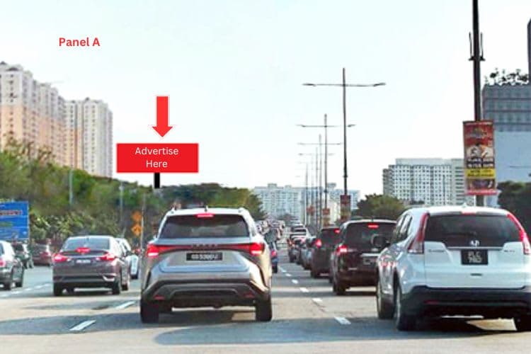 2 Sided Horizontal Unipole Billboard at Tun Dr. Lim Chong Eu Highway, Georgetown, Penang