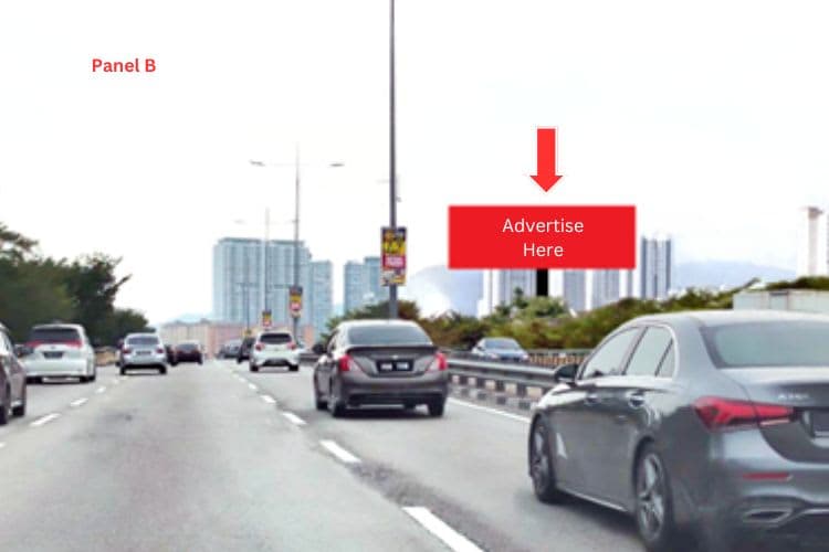 2 Sided Horizontal Unipole Billboard at Tun Dr. Lim Chong Eu Highway, Georgetown, Penang