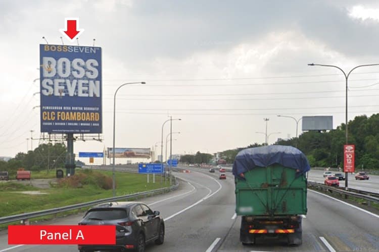2 Sided Vertical Unipole Billboard at Federal Highway KM17.1, Subang Jaya, Selangor