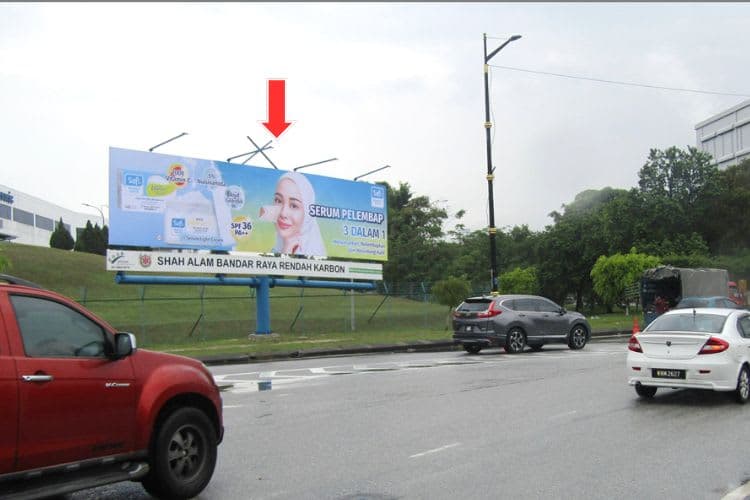 1 Panel Free Standing Billboard at Megawati Roundabout, Shah Alam, Selangor (in front Panasonic)