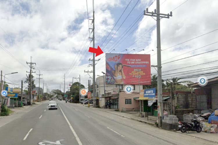 1 Panel Horizontal Wall-Mounted Billboard at Aguinaldo Highway, Buho, Silang, Cavite (boundary of Tagaytay)