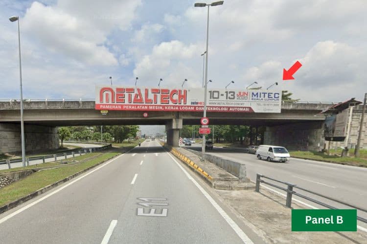 Overhead Bridge Billboard at LDP Highway KMS4.2 & KMS4.3, Puchong, Selangor (near Tractors Malaysia)