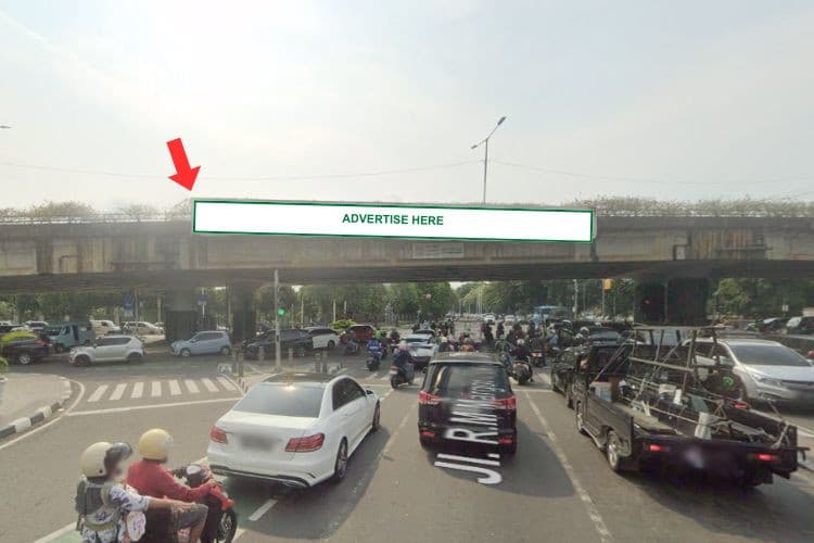 1 Sided Horizontal FO (Flyover) Billboard at Jl. KH Mas Mansyur, Jakarta Pusat, DKI Jakarta  (To Pejompongan)