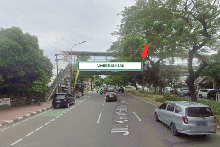 1 Sided Horizontal JPO Billboard at Jl. KH Abdullah Syafei, Jakarta Selatan, DKI Jakarta 