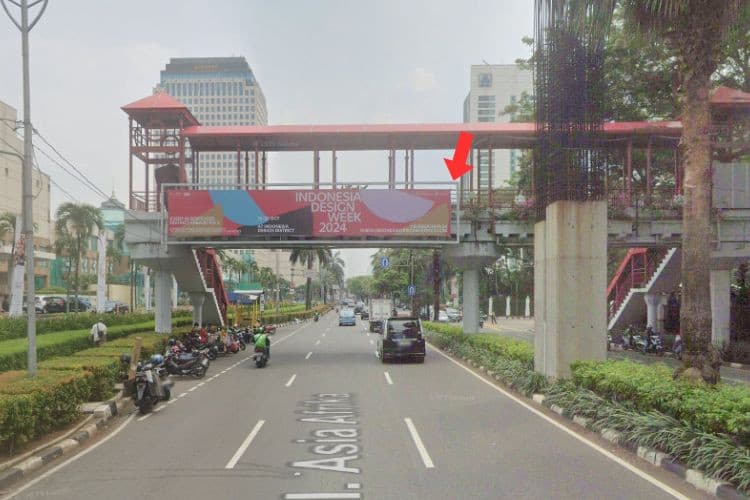 JPO Billboard at Jl. Asia Afrika, Jakarta Pusat, DKI Jakarta  (To Senayan City)
