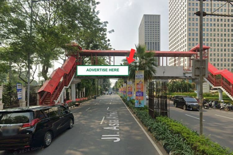 1 Sided JPO Billboard at Jl. Asia Afrika, Jakarta Pusat, DKI Jakarta  (To Hotel Mulia)