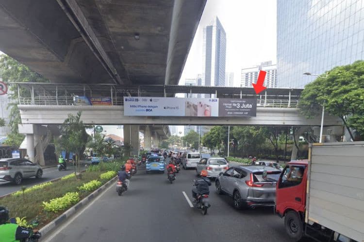 1 Sided JPO Billboard at Jl. Prof Dr Satrio, Jakarta Selatan, DKI Jakarta  (To Jl. Prof Dr. Satrio)