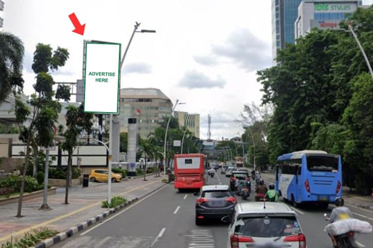 1 Panel Vertical Static Billboard at Jl. Fachrudin, Jakarta Pusat, DKI Jakarta  (near Millennium Hotel)