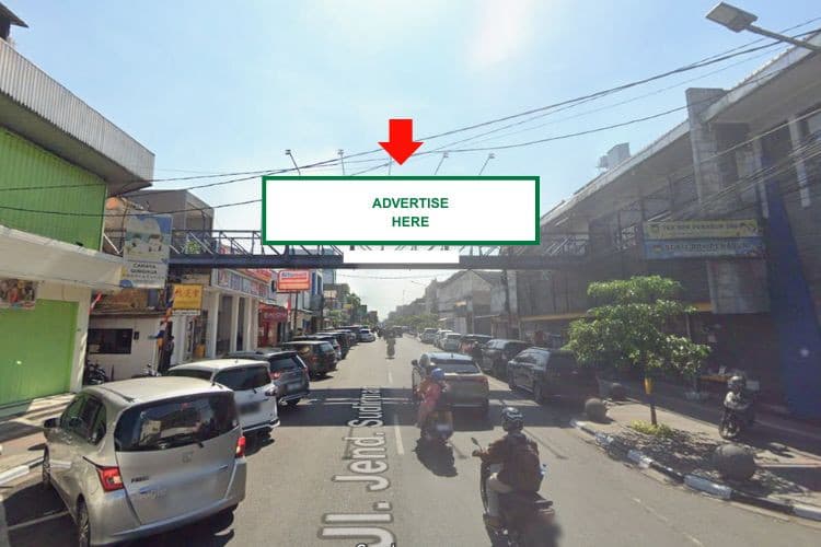 1 Panel Horizontal JPO Billboard at Jl. Jend Sudirman, Bandung, Jawa Barat  (To Jl. Jamika A)