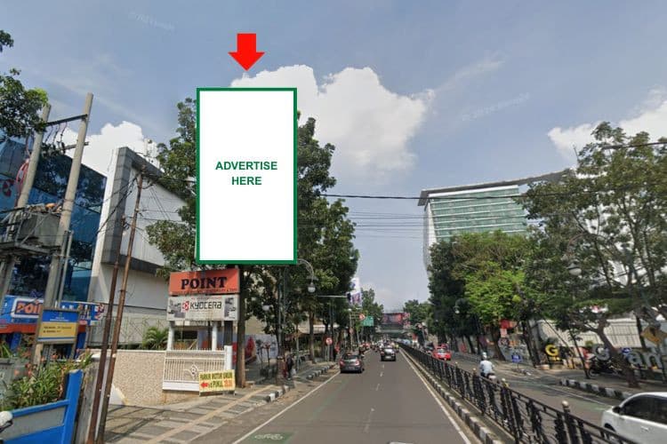 1 Panel Vertical Static Billboard at Jl. Merdeka, Bandung, Jawa Barat 