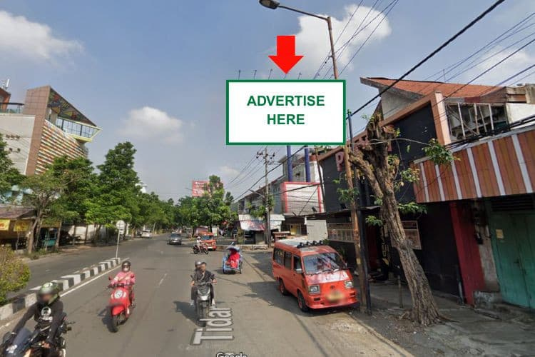 1 Panel Horizontal Static Billboard at Jl. Tidar (Pangsit Ujung Pandang), Surabaya, Jawa Timur 