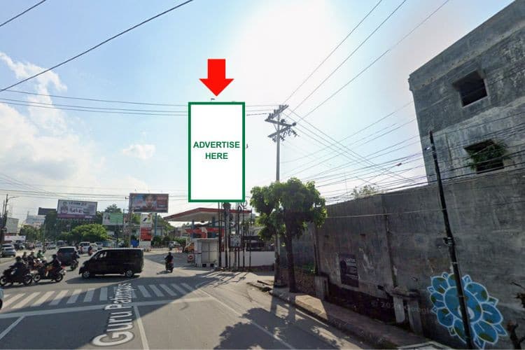 1 Panel Vertical Static Billboard at Jl. Guru Patimpus, Medan, Sumatera Utara 