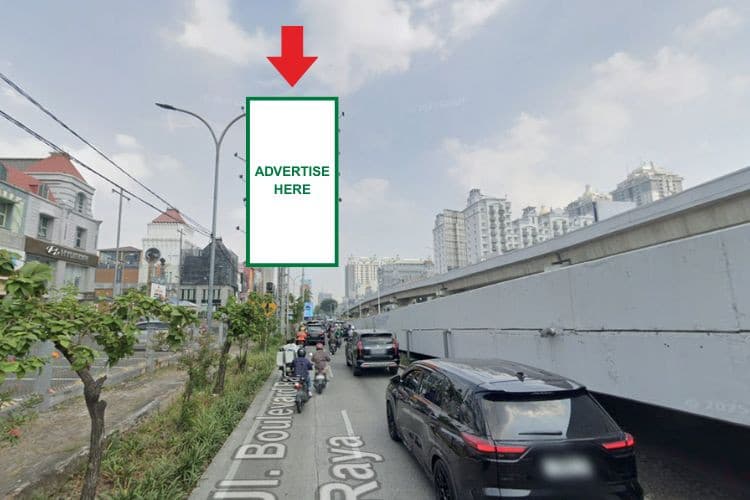1 Panel Vertical Static Billboard at Jl. Boulevard Barat Raya, Jakarta Utara, DKI Jakarta  (Plaza Kelapa Gading)