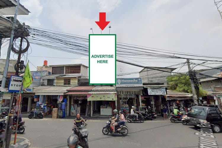1 Panel Vertical Static Billboard at Jl. Sumur Batu Raya, Jakarta Pusat, DKI Jakarta  (Nearby Pasar Sumur Batu)